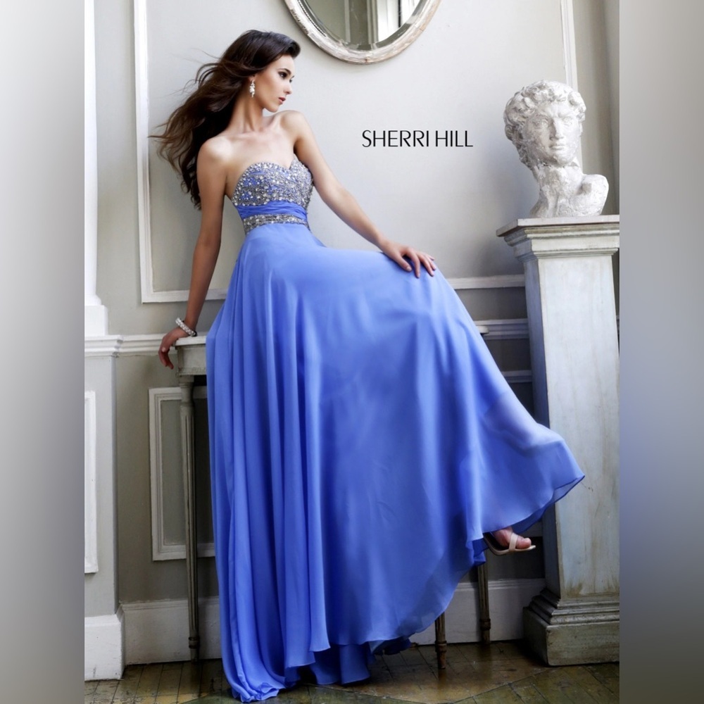 Sherri Hill Lavender Strapless Dress